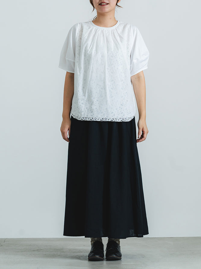 フロントレースT(花柄)