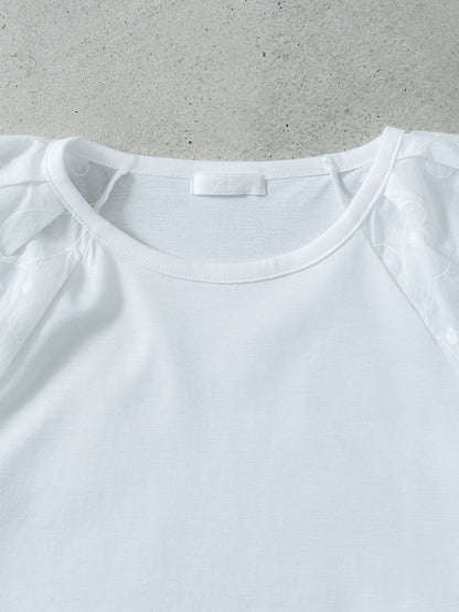 パフスリーブT(ペイズリー柄)