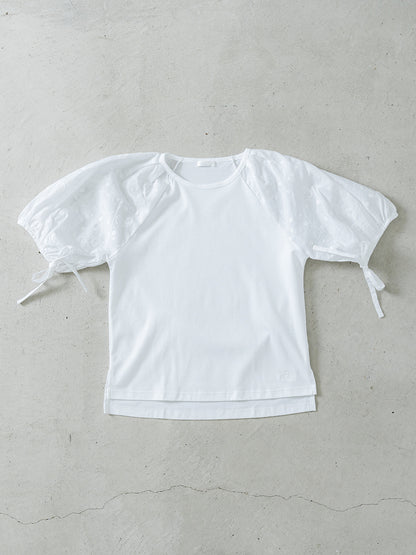 パフスリーブT(ペイズリー柄)