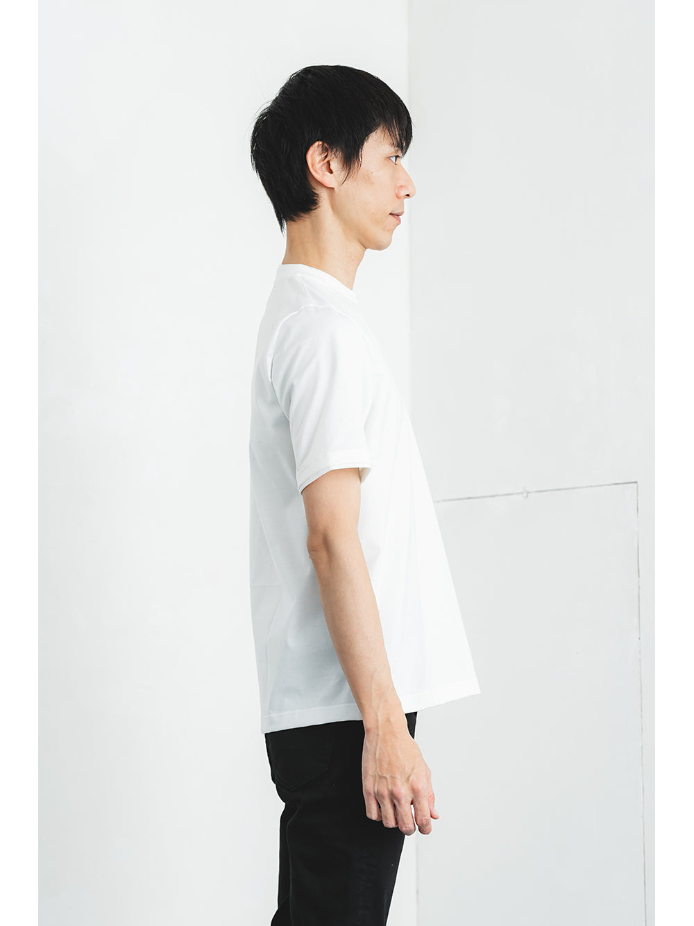 ホワイト ストライプ クルーネック Tシャツ ダブルネックT／レギュラーフィット／クルーネック – TORIHS WHITE GALLERY