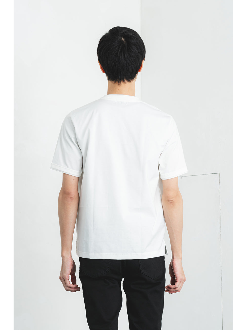 ダブルネックT／レギュラーフィット／クルーネック