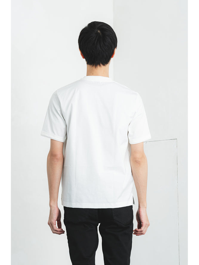 ダブルネックT／レギュラーフィット／クルーネック