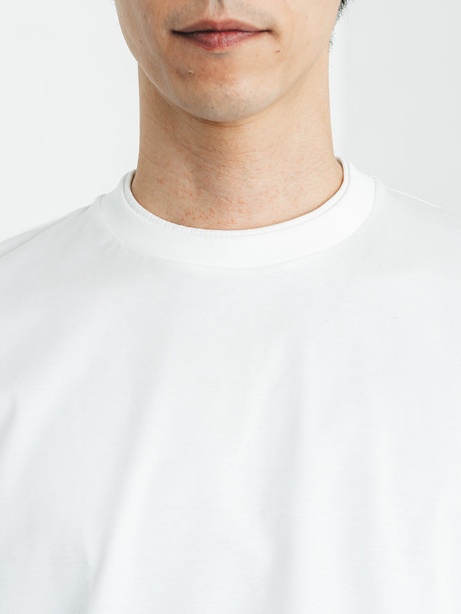ダブルネックT／レギュラーフィット／クルーネック
