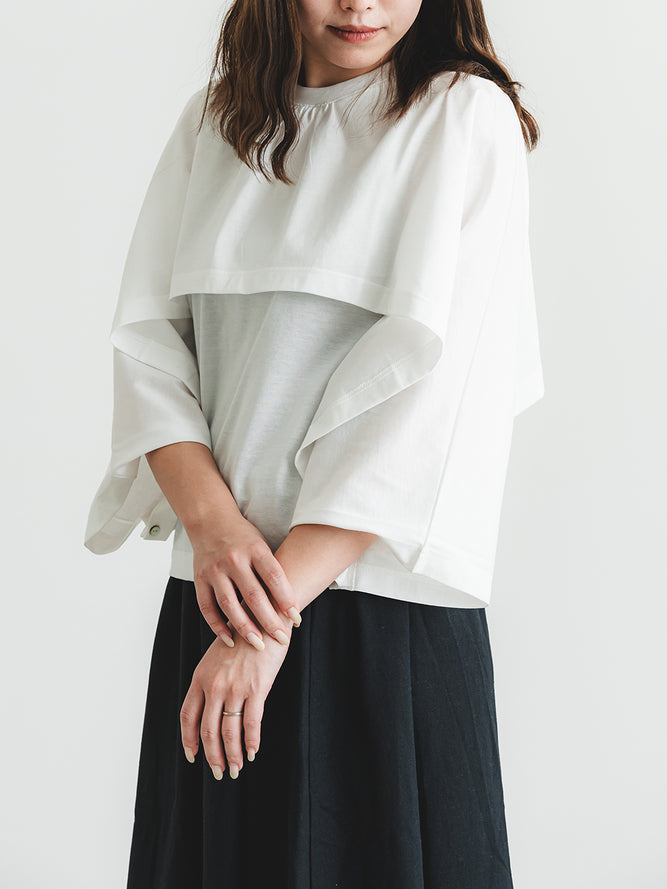 ケープ付きノースリーブT