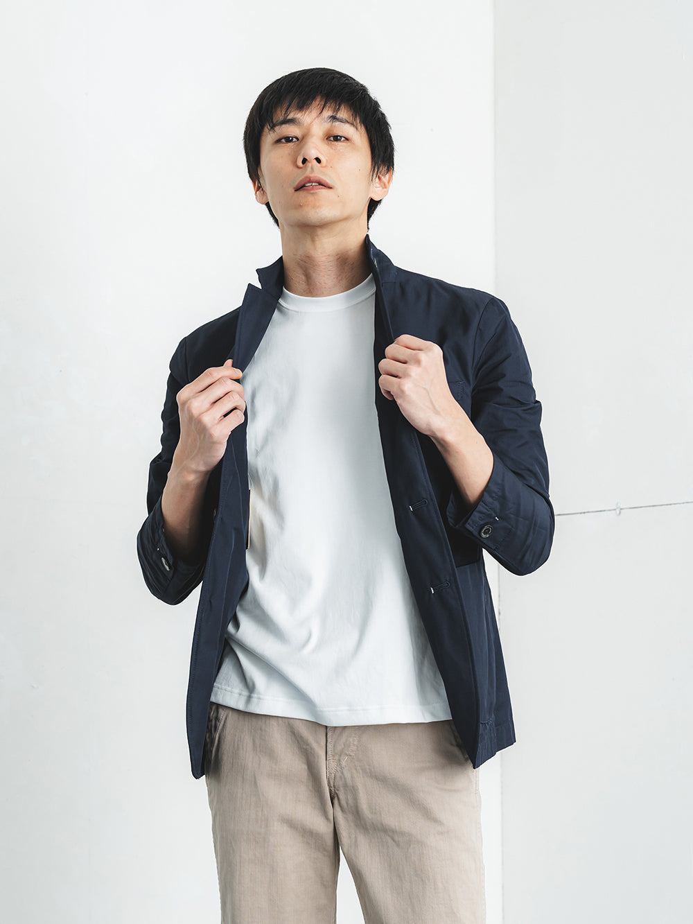 スビンプラチナムカジュアルT／レギュラーフィット／クルーネック