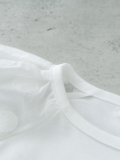 パフスリーブT(ドット柄)