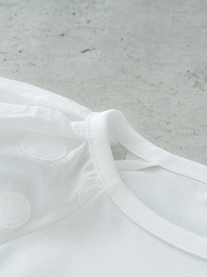 パフスリーブT(ドット柄)