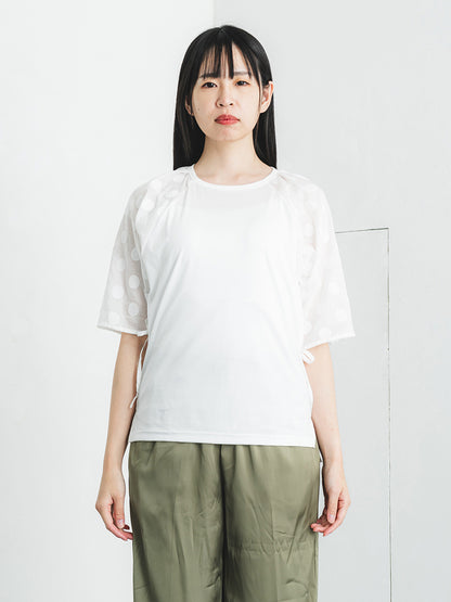 パフスリーブT(ドット柄)