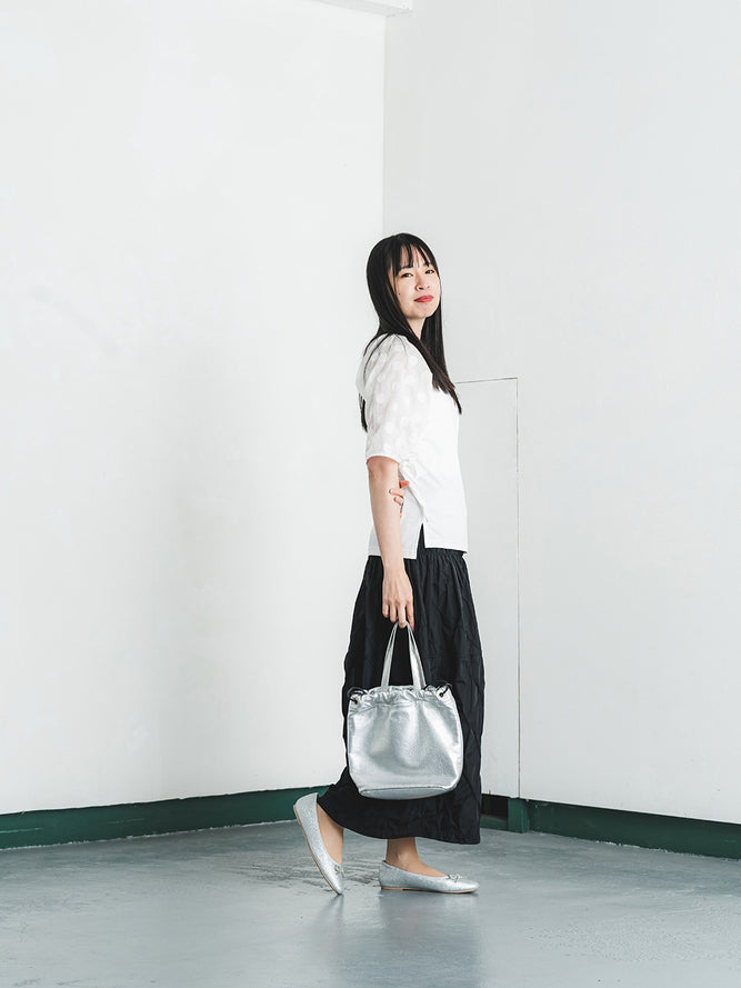 パフスリーブT(ドット柄)