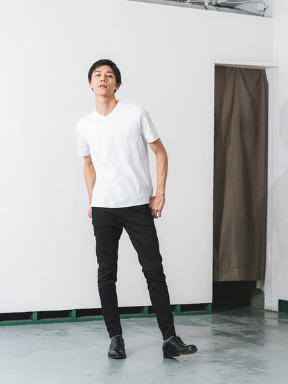 スビンプラチナムT／スリムフィット／Vネック