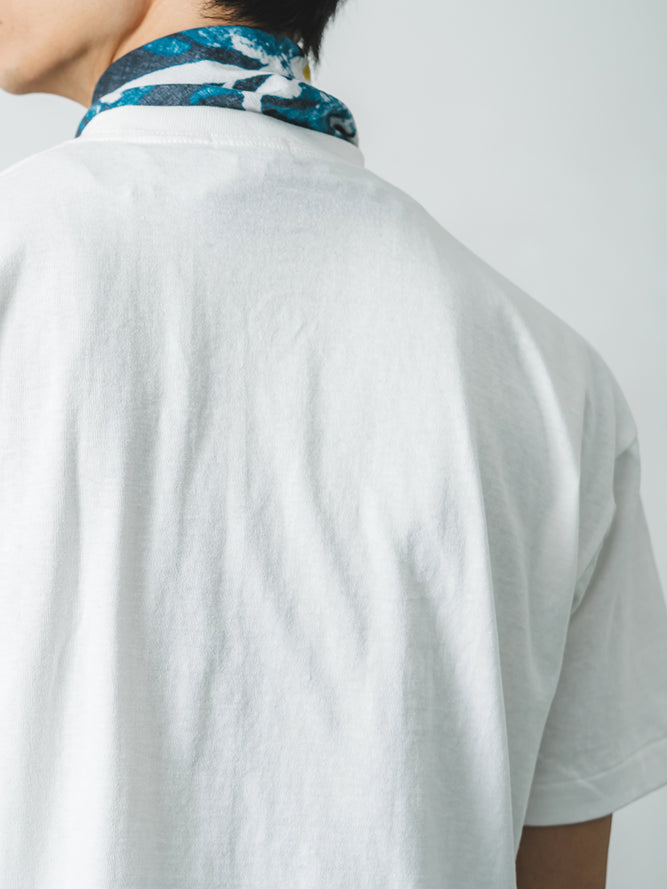 吊り編み天竺ポケットT／ワイドフィット／クルーネック