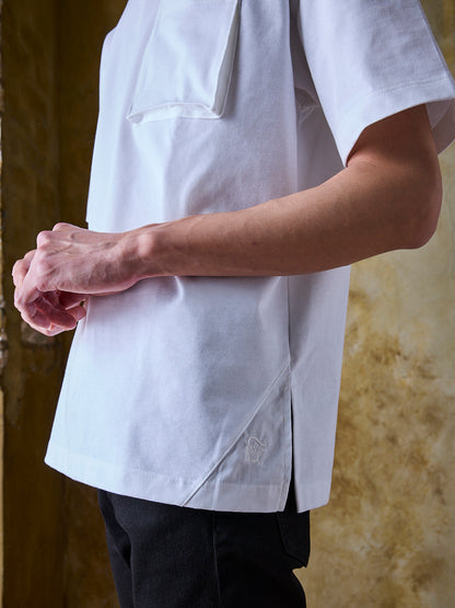 立体ポケットT／ワイドフィット／クルーネック