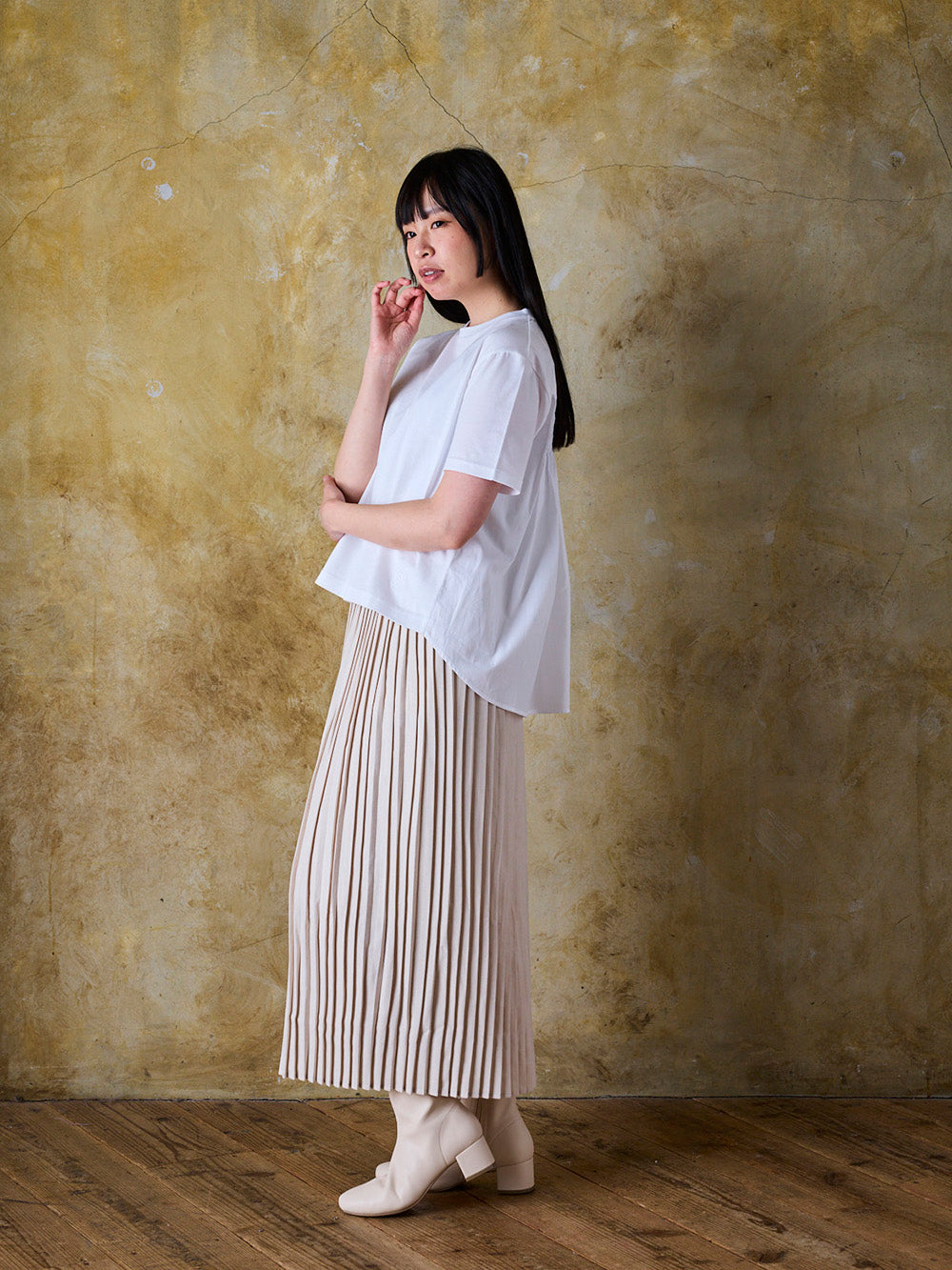 バックギャザープリーツT