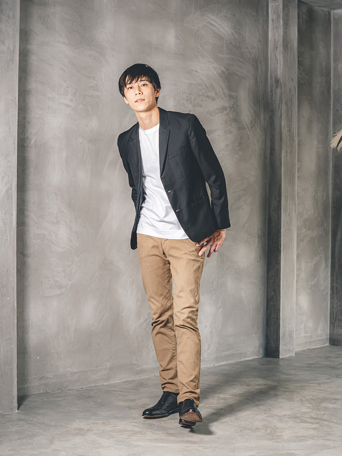 スビンプラチナム長袖T／スリムフィット／クルーネック