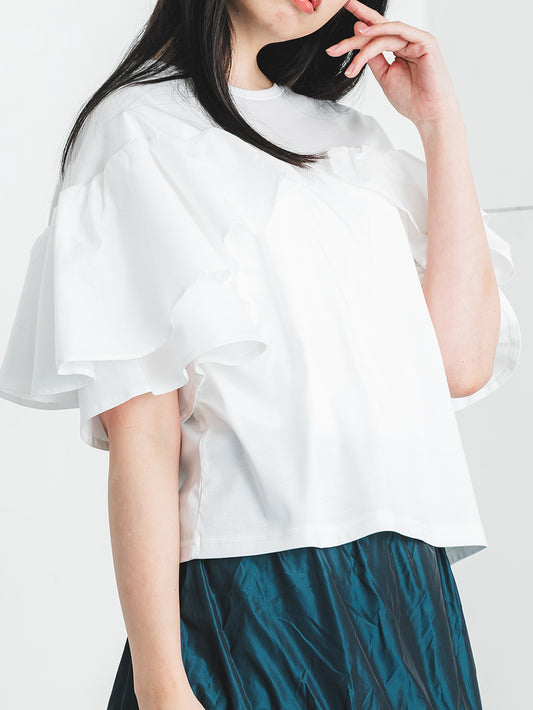 フリルスリーブT